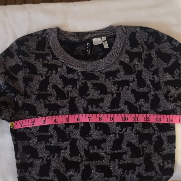 3/$20 H&M black cat pullover sweater - Picture 9 of 12